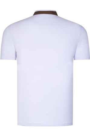 İKİLİ SET T8571 DEWBERRY FERMUARLI ERKEK T-SHIRT-BEYAZ-BORDO