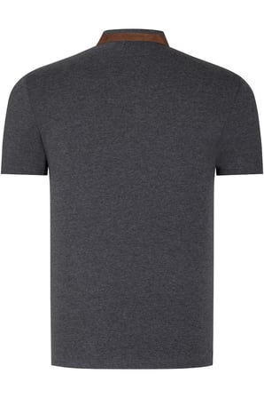 İKİLİ SET T8571 DEWBERRY FERMUARLI ERKEK T-SHIRT-ANTRASİT-SİYAH