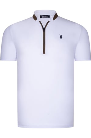 İKİLİ SET T8571 DEWBERRY FERMUARLI ERKEK T-SHIRT-BEYAZ-HAKİ