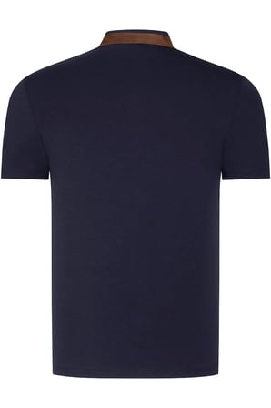 İKİLİ SET T8571 DEWBERRY FERMUARLI ERKEK T-SHIRT-LACİVERT- BORDO