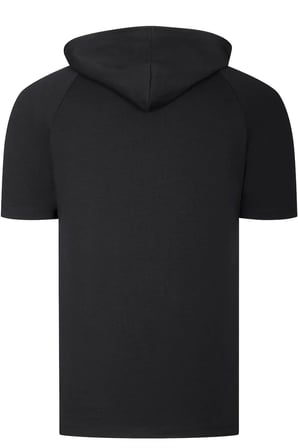 İKİLİ SET T8570 DEWBERRY KAPŞONLU ERKEK T-SHIRT-SİYAH-BEYAZ
