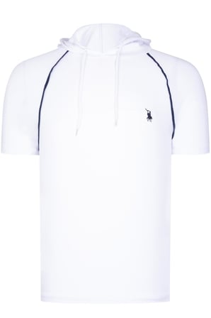 İKİLİ SET T8570 DEWBERRY KAPŞONLU ERKEK T-SHIRT-BEYAZ-SAKS