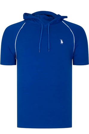 İKİLİ SET T8570 DEWBERRY KAPŞONLU ERKEK T-SHIRT-BEYAZ-SAKS