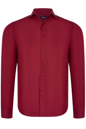 İKİLİ SET G726 DEWBERRY ERKEK GÖMLEK-BEYAZ-BORDO