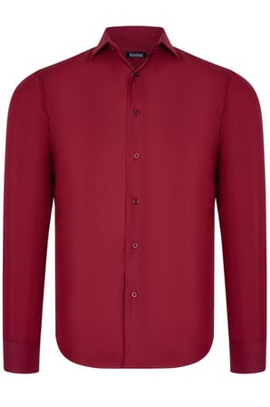 İKİLİ SET G726 DEWBERRY ERKEK GÖMLEK-SİYAH-BORDO