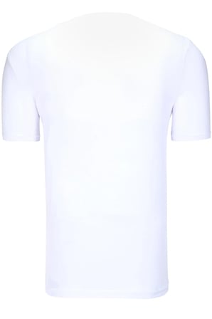 İKİLİ SET T8568 DEWBERRY V YAKA ERKEK T-SHIRT-BEYAZ-BORDO