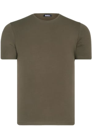 ÜÇLÜ SET T8569 DEWBERRY BİSİKLET YAKA ERKEK T-SHIRT-SİYAH-ANTRASİT-HAKİ