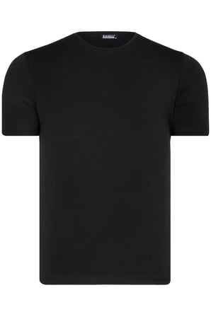 ÜÇLÜ SET T8569 DEWBERRY BİSİKLET YAKA ERKEK T-SHIRT-SİYAH-BEYAZ-LACİVERT
