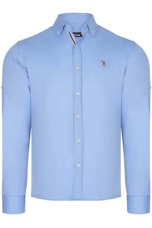 ÜÇLÜ SET G674 DEWBERRY ERKEK GÖMLEK-SİYAH-BEYAZ-BEBE MAVİ