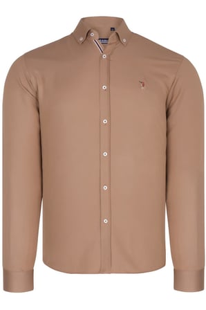 ÜÇLÜ SET G674 DEWBERRY ERKEK GÖMLEK-LACİVERT-BEYAZ-CAMEL