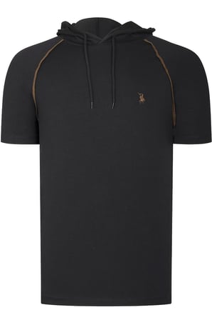 İKİLİ SET T8570 DEWBERRY KAPŞONLU ERKEK T-SHIRT-SİYAH-HAKİ
