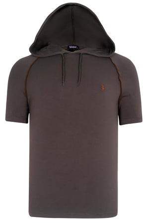 İKİLİ SET T8570 DEWBERRY KAPŞONLU ERKEK T-SHIRT-SİYAH-HAKİ