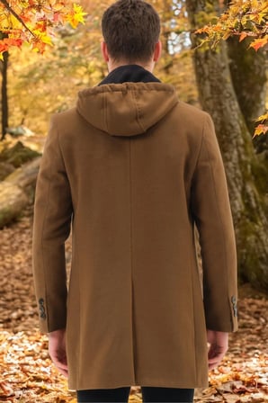 PLT8371 DEWBRRY ERKEK PALTO-DÜZ CAMEL