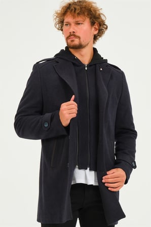 PLT8401 DEWBERRY ERKEK PALTO-DİAGONAL LACİVERT