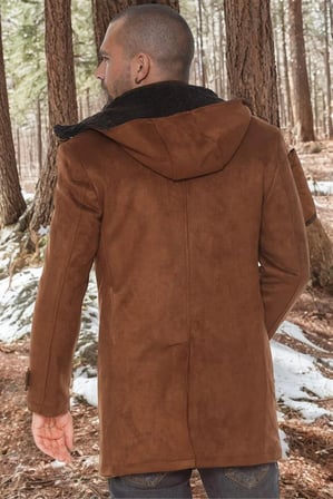 Dewberry Erkek Süet Görünümlü Palto Düz Camel PLT8399 | Günlük Dış Giyim ve Şehir Stili, Kazak ve Gömlek Üzerine Katmanlı Kullanım, Jean ve Kumaş Pantolon Kombinleri, Ofis, Hafta Sonu ve Akşam Buluşmaları, Seyahat ve Mevsim Geçişi Gardırobu