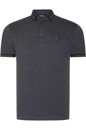 İKİLİ SET T8586 DEWBERRY ERKEK T-SHIRT-BEYAZ-ANTRASİT