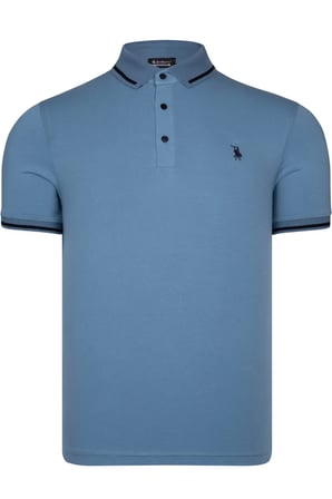 ÜÇLÜ SET T8586 DEWBERRY ERKEK T-SHIRT-LACİVERT-BEYAZ-İNDİGO