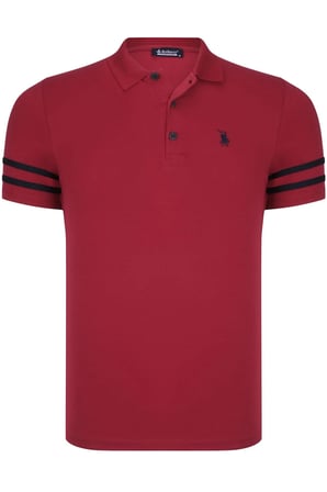 İKİLİ SET T8585 DEWBERRY ERKEK T-SHIRT-SİYAH BEYAZ-BORDO