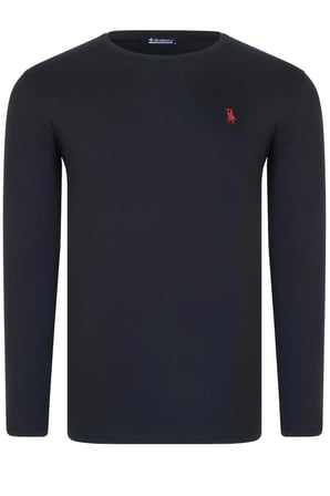İKİLİ SET T8588 DEWBERRY YUVARLAK YAKA ERKEK SWEATSHIRT-SİYAH-BORDO