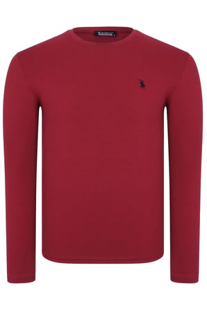 ÜÇLÜ SET T8588 DEWBERRY YUVARLAK YAKA ERKEK SWEATSHIRT-SİYAH-BEYAZ-BORDO