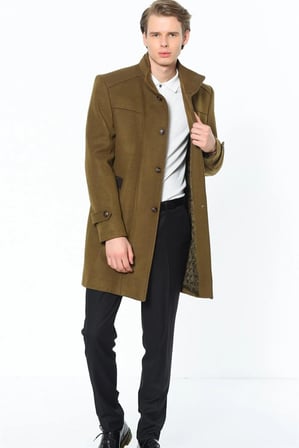 PLT8380 DEWBERRY ERKEK PALTO-DÜZ CAMEL