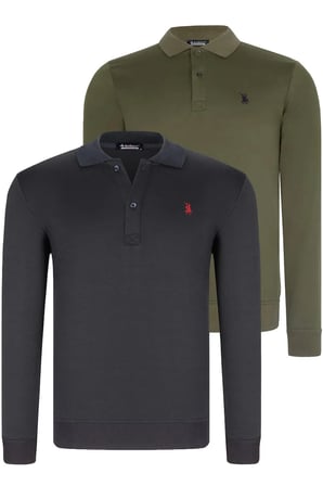 İKİLİ SET V4007 DEWBERRY ERKEK SWEATSHIRT-LACİVERT-HAKİ