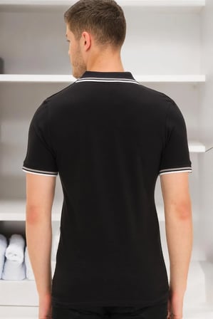 T8594 DEWBERRY ERKEK T-SHIRT-AÇIK SİYAH