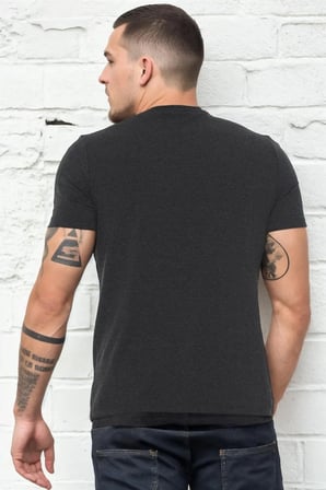 T8568 DEWBERRY V YAKA ERKEK T-SHIRT-ANTRASİT-2