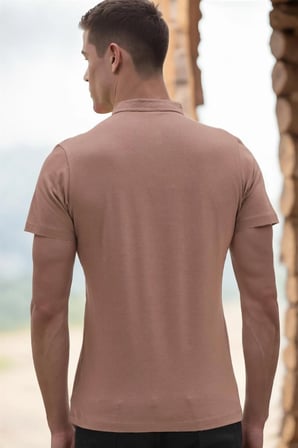 T8560 DEWBERRY T-SHIRT-KAHVE 1