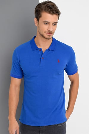 T8561 DEWBERRY ERKEK TSHIRT-SAKS MAVİSİ