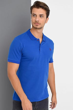 T8561 DEWBERRY ERKEK TSHIRT-SAKS MAVİSİ