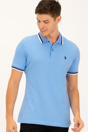 T8594 DEWBERRY ERKEK T-SHIRT-AÇIK MAVİ-2