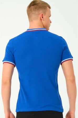 T8594 DEWBERRY ERKEK T-SHIRT-SAX-2
