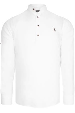 ÜÇLÜ SET G783 DEWBERRY HAKİM YAKA GÖMLEK-LACİVERT-BEYAZ-BEJ