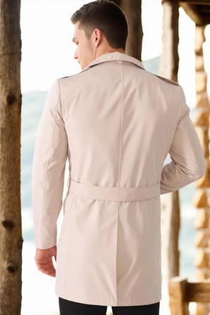 PLT8321 DEWBERRY ERKEK PARDÖSÜ-DÜZ BEJ