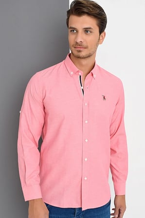 G974 DEWBERRY ERKEK GÖMLEK-PEMBE