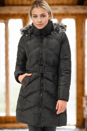 Z9768 DEWBERRY BAYAN KABAN-SİYAH