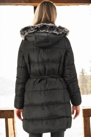 Z9768 DEWBERRY BAYAN KABAN-SİYAH