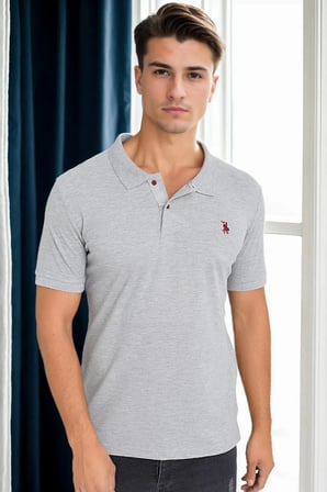 T9561 DEWBERRY ERKEK TSHIRT-GRİ