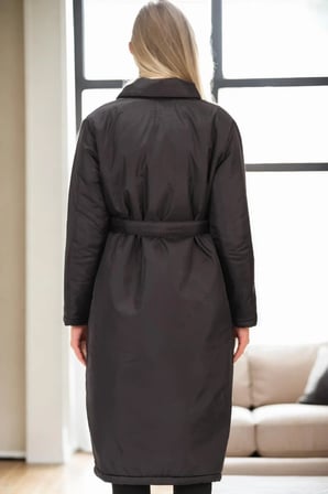 Z9688 DEWBERRY BAYAN KABAN-SİYAH