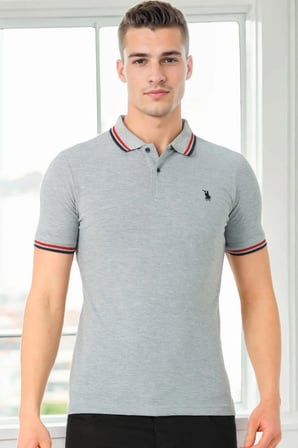 T9594 DEWBERRY ERKEK T-SHIRT-GRİ