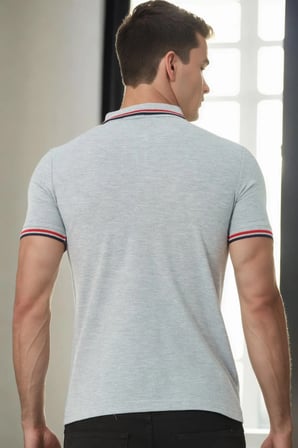T9594 DEWBERRY ERKEK T-SHIRT-GRİ