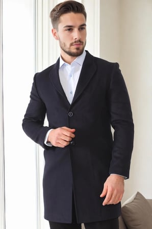 PLT9398 DEWBERRY ERKEK PALTO-LACİVERT
