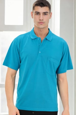 T0093 DEWBERRY ERKEK T-SHIRT-TURKUAZ