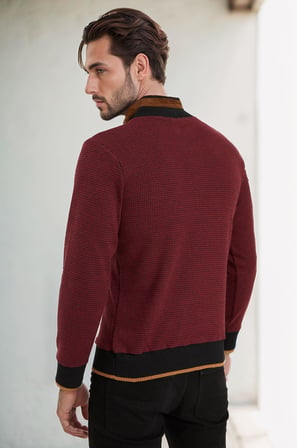 9039 DEWBERRY ERKEK SWEATSHIRT-BORDO