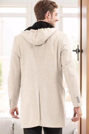 PLT9376 DEWBERRY ERKEK PALTO-DESENLİ BEJ