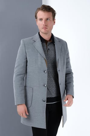 PLT8384 DEWBERRY ERKEK PALTO-GRİ-2
