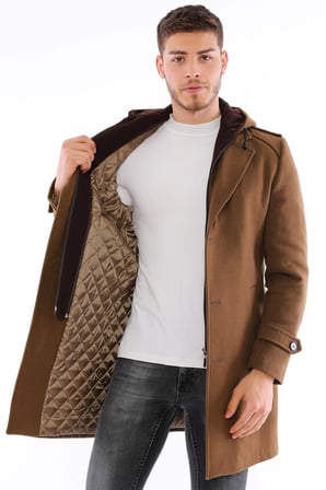 PLT9401 DEWBERRY ERKEK PALTO-CAMEL