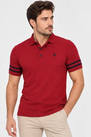 T9585 DEWBERRY ERKEK T-SHIRT-BORDO OPTİK