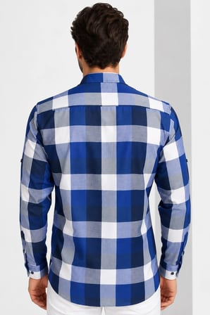 Dewberry Erkek Gömlek Lacivert-Açık Mavi G962 | Jean, Chino ve Kumaş Pantolon Kombinleri, Ceket ve Blazer Altına Smart Casual Stil, İşten Hafta Sonuna Şehir Gardırobu, Arkadaş Buluşmaları ve Akşam Yemeği, Loafer veya Sneaker ile Kombinleme
